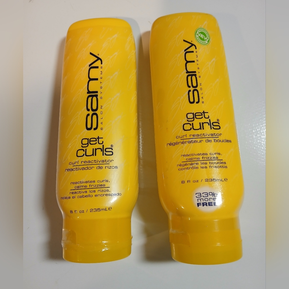 Set Of Samy Get Curls Curl Reactivator 8 oz Serum Cream Lotion Discontinued NEW